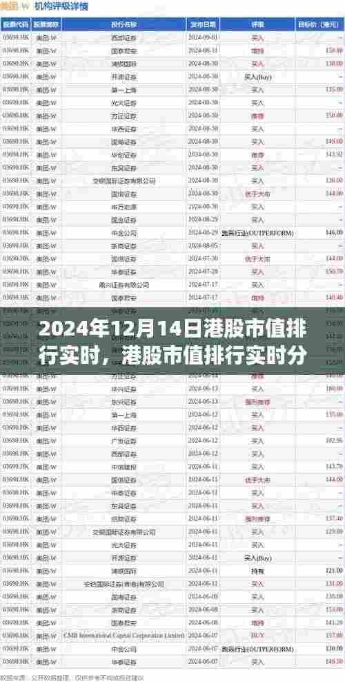 2024年12月14日港股市值排行实时分析与深度解读