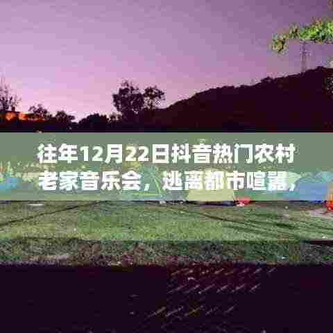 抖音热门农村老家音乐会,逃离都市喧嚣,心灵绿洲的自然之旅