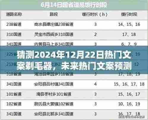 剃毛器,预测未来热门文案,聚焦2024年12月22日潮流趋势