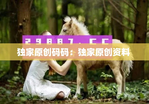 独家原创码码：独家原创资料 