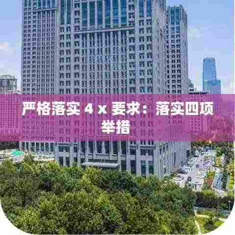 严格落实 4 x 要求:落实四项举措