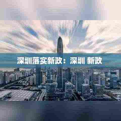 深圳落实新政:深圳 新政