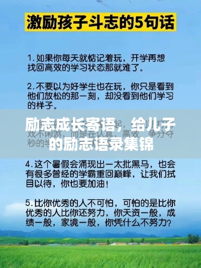励志成长寄语,给儿子的励志语录集锦