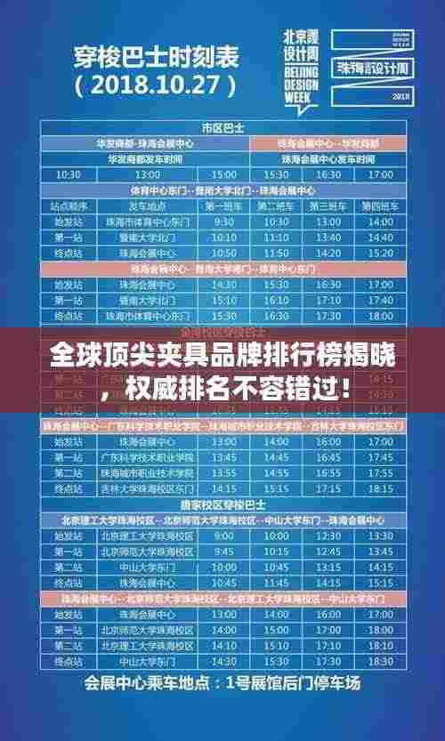 全球顶尖夹具品牌排行榜揭晓,权威排名不容错过!