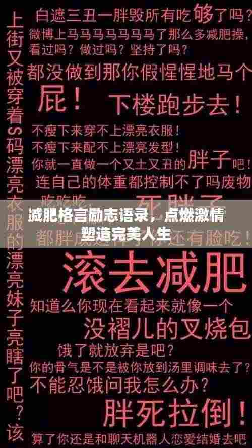 减肥格言励志语录,点燃激情塑造完美人生