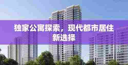 独家公寓探索,现代都市居住新选择